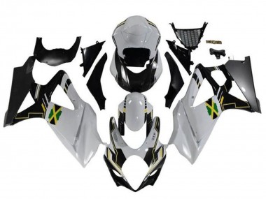 2005-2006 Suzuki GSXR 1000 Motorcycle Fairings - White Black Yellow Jamaica Australia for Sale