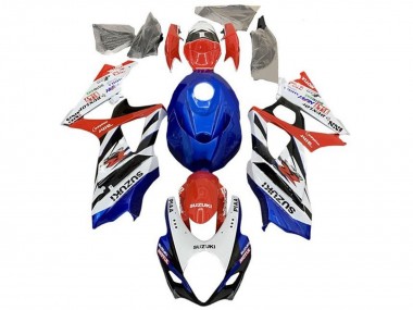 2005-2006 Suzuki GSXR 1000 Motorcycle Fairings - White Red Blue Black Stripe Australia for Sale