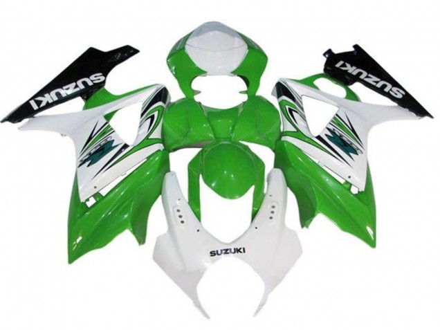 2005-2006 Suzuki GSXR 1000 Motorcycle Fairings - White Green Black Australia for Sale