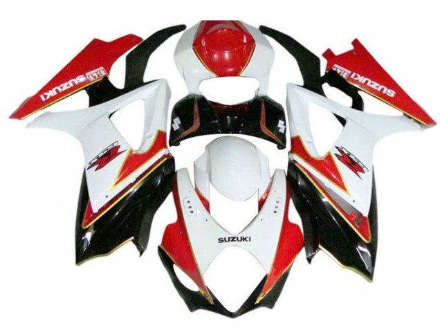 2005-2006 Suzuki GSXR 1000 Motorcycle Fairings - White Red Black Gold Australia for Sale