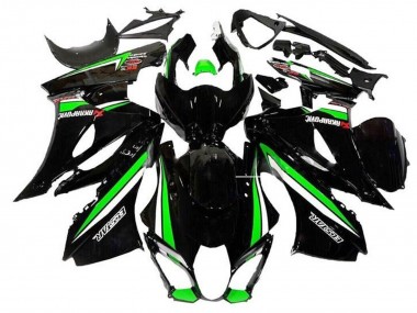 2017-2024 Suzuki GSXR1000 Motorcycle Fairings - Black Green White Stripe Australia for Sale