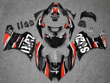 2017-2024 Suzuki GSXR1000 Motorcycle Fairings - Black Red White Stripe Australia for Sale