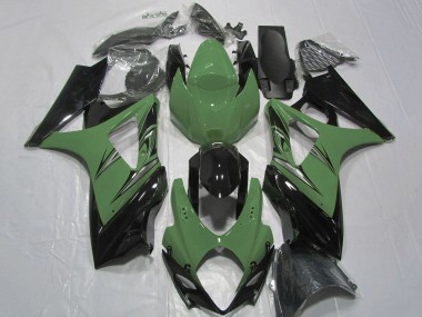 2007-2008 Suzuki GSXR 1000 Motorcycle Fairing - Green Glossy Black Australia for Sale