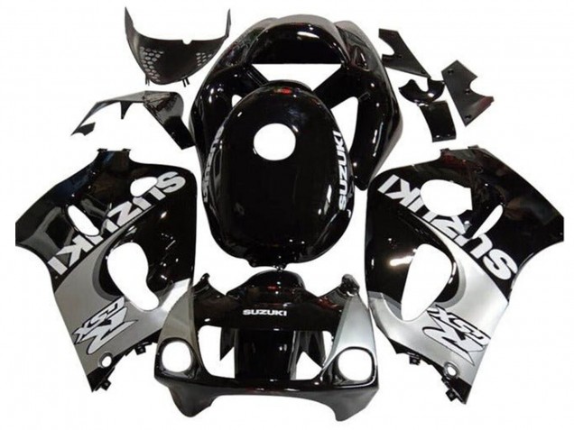 1996-2000 Suzuki GSXR 600 / GSXR 750 Motorcycle Fairings - Black Silver Australia for Sale