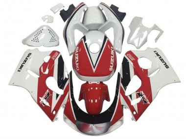 1996-2000 Suzuki GSXR 600 / GSXR 750 Motorcycle Fairings - Red White Black Stripe Australia for Sale