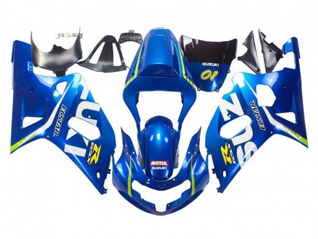 2001-2003 Suzuki GSXR 600 / GSXR 750 Motorcycle Fairings - Blue Yellow Green White Australia for Sale
