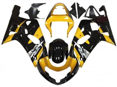 2001-2003 Suzuki GSXR 600 / GSXR 750 Motorcycle Fairings - Yellow Silver Glossy Black Australia for Sale