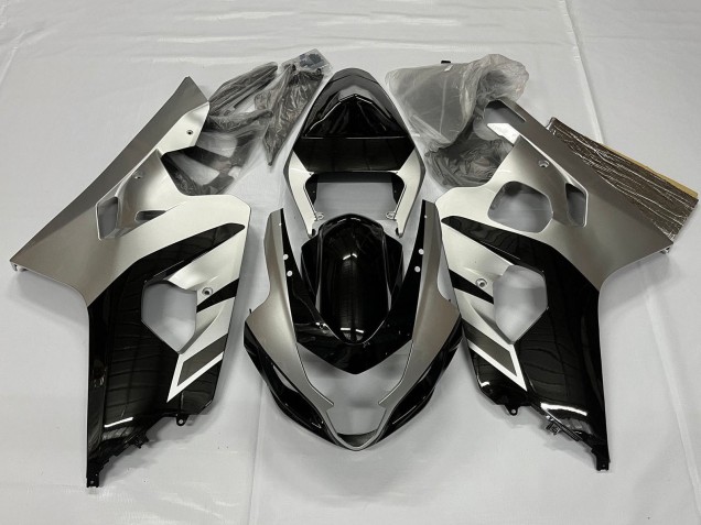 2001-2003 Suzuki GSXR 600 / GSXR 750 Motorcycle Fairings - Silver Glossy Black Australia for Sale