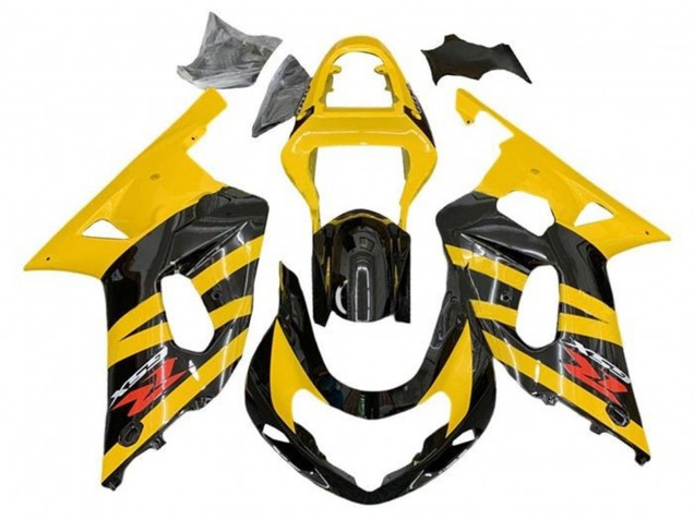 2001-2003 Suzuki GSXR 600 / GSXR 750 Motorcycle Fairings - Yellow Black Stripe Red Australia for Sale