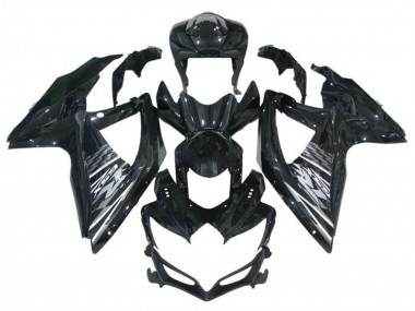2008-2010 Suzuki GSXR 600 / GSXR 750 Motorcycle Fairings - Glossy Black Grey Australia for Sale