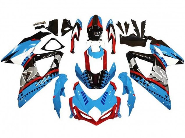 2008-2010 Suzuki GSXR 600 / GSXR 750 Motorcycle Fairings - Blue Red Black Shape Australia for Sale