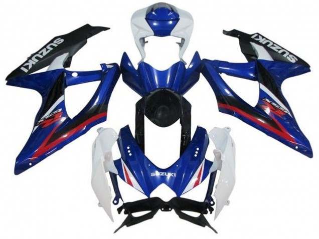 2008-2010 Suzuki GSXR 600 / GSXR 750 Motorcycle Fairings - White Blue Red Black Australia for Sale