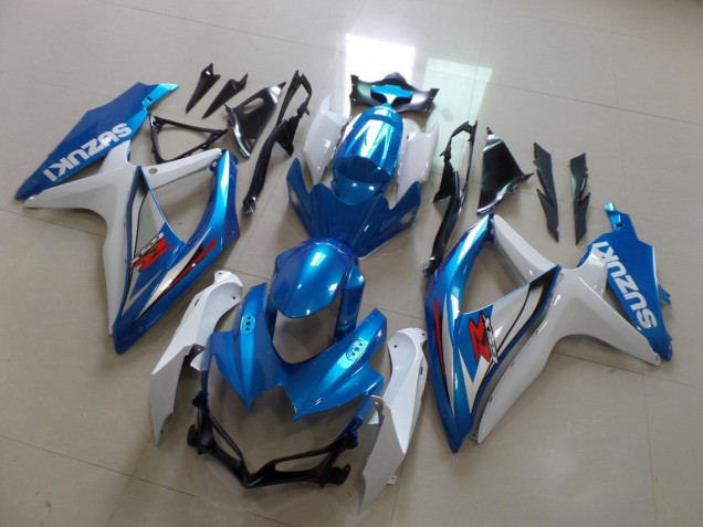 2008-2010 Suzuki GSXR 600 / GSXR 750 Motorcycle Fairing - White Light Blue Red Australia for Sale