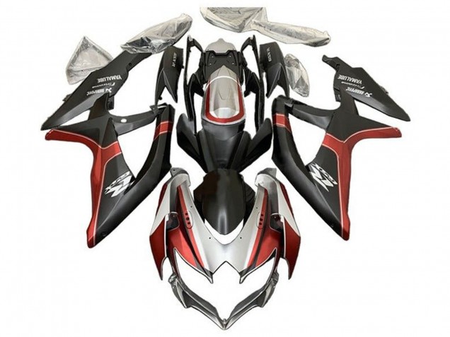 2008-2010 Suzuki GSXR 600 / GSXR 750 Motorcycle Fairings - Silver Red Matte Black Australia for Sale