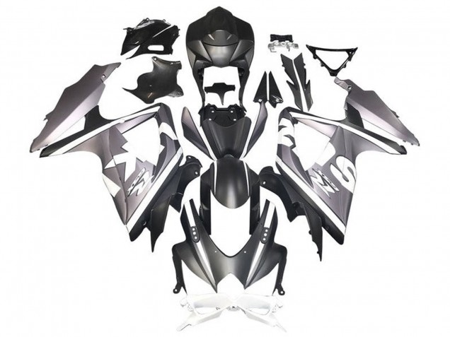 2008-2010 Suzuki GSXR 600 / GSXR 750 Motorcycle Fairings - Silver White Matte Black Australia for Sale
