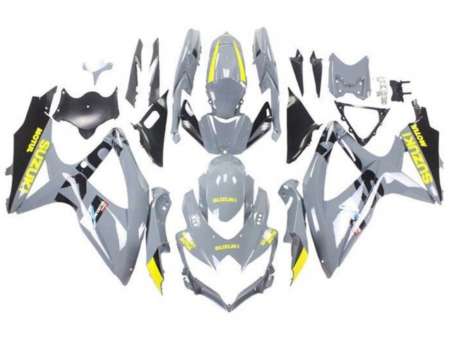 2008-2010 Suzuki GSXR 600 / GSXR 750 Motorcycle Fairings - Nardo Grey Yellow Black Australia for Sale