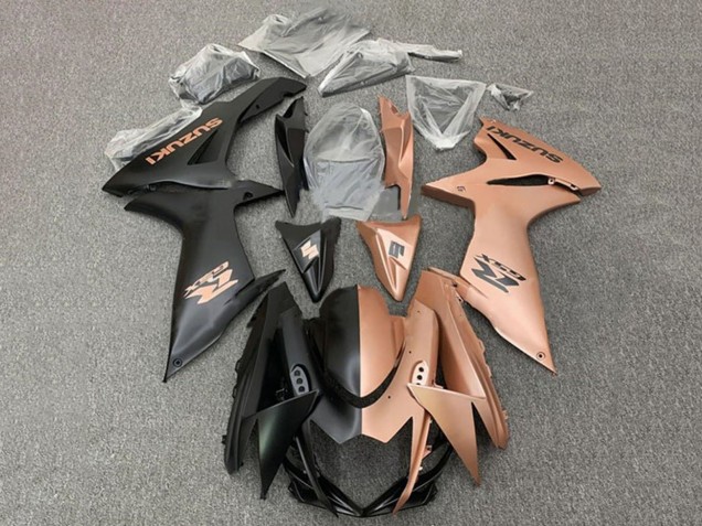 2011-2024 Suzuki GSXR 600 / GSXR 750 Motorcycle Fairings - Matte Black Copper Brown Split Australia for Sale
