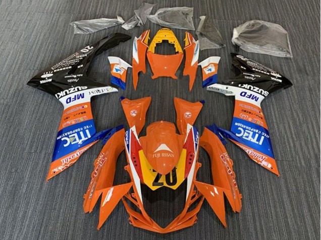 2011-2024 Suzuki GSXR 600 / GSXR 750 Motorcycle Fairings - Orange Blue White Black Yellow 20 Australia for Sale