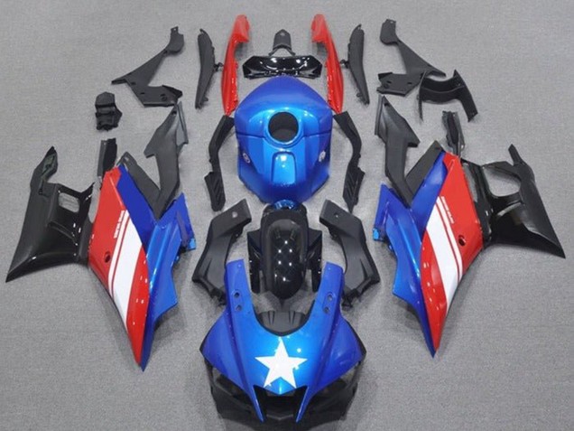 2019-2021 Yamaha YZF R3/R25 Motorcycle Fairings - Blue Red White Star Australia for Sale