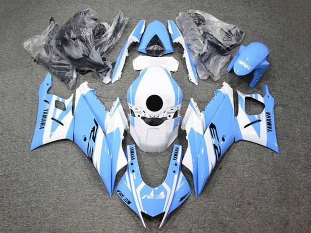 2019-2021 Yamaha YZF R3/R25 Motorcycle Fairings - White Light Blue Australia for Sale
