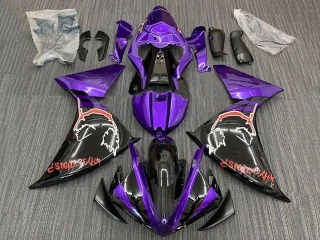2012-2014 Yamaha YZF 1000 R1 Motorcycle Fairings - Purple Glossy Black Red Joker Australia for Sale