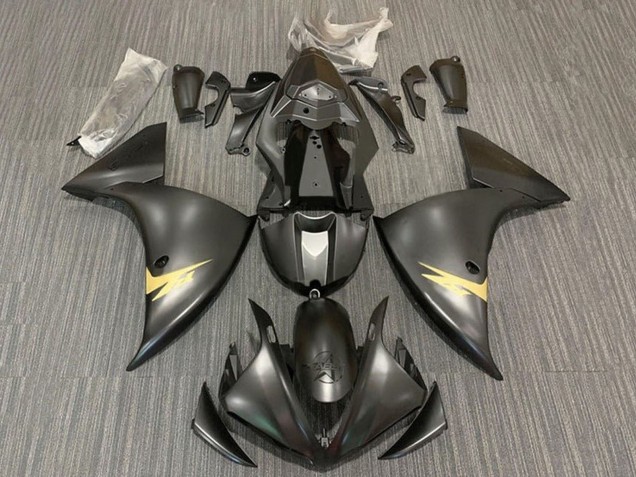 2012-2014 Yamaha YZF 1000 R1 Motorcycle Fairings - Matte Black Gold Australia for Sale
