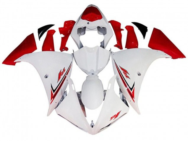 2012-2014 Yamaha YZF 1000 R1 Motorcycle Fairings - White Red Australia for Sale