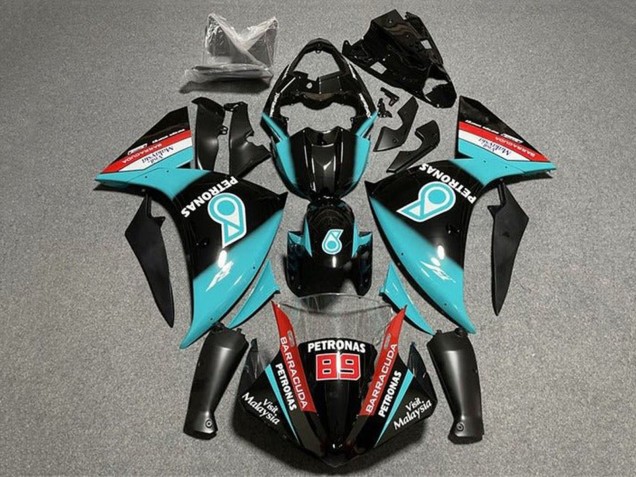 2012-2014 Yamaha YZF 1000 R1 Motorcycle Fairings - Glossy Black Blue Petronas Australia for Sale