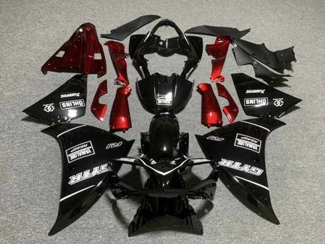2012-2014 Yamaha YZF 1000 R1 Motorcycle Fairings - Glossy Black Red White GYTR Yamalube QHLINS Australia for Sale