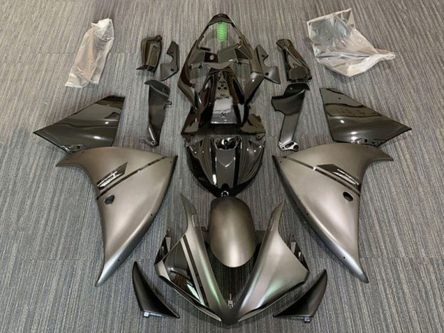 2012-2014 Yamaha YZF 1000 R1 Motorcycle Fairings - Matte Grey Glossy Black Australia for Sale