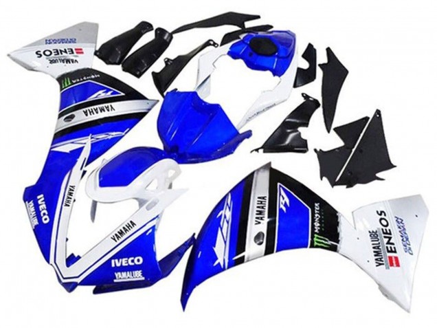 2012-2014 Yamaha YZF 1000 R1 Motorcycle Fairings - Blue White Black Green IVECO Yamalube Monster Australia for Sale