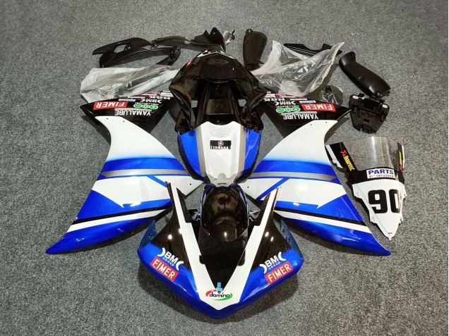 2012-2014 Yamaha YZF 1000 R1 Motorcycle Fairings - White Blue Black Fimer Yamalube 90 Australia for Sale