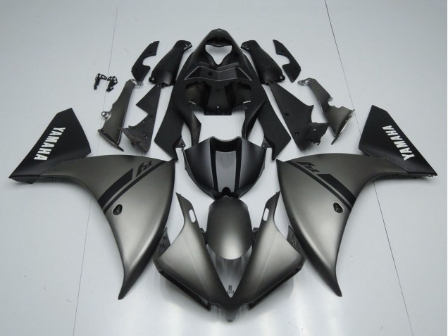 2012-2014 Yamaha YZF 1000 R1 Motorcycle Fairings - Matte Grey Matte Black White Decals Australia for Sale