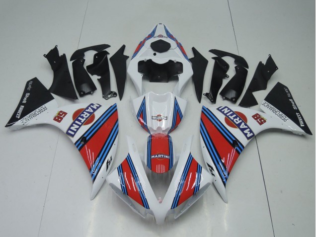 2012-2014 Yamaha YZF 1000 R1 Motorcycle Fairings - White Red Blue Black Martini Australia for Sale