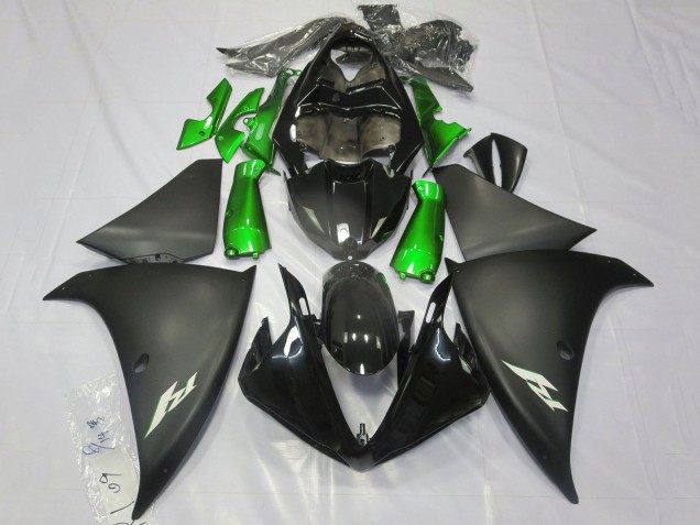 2012-2014 Yamaha YZF 1000 R1 Motorcycle Fairings - Glossy Black Matte Black Green Australia for Sale