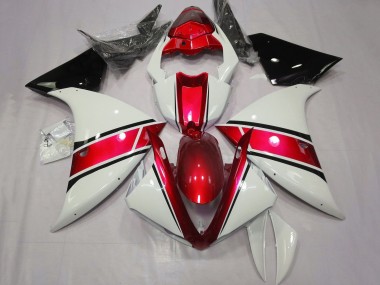 2012-2014 Yamaha YZF 1000 R1 Motorcycle Fairings - White Red Glossy Black Australia for Sale