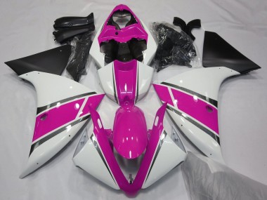 2012-2014 Yamaha YZF 1000 R1 Motorcycle Fairings - White Pink Matte Black Australia for Sale
