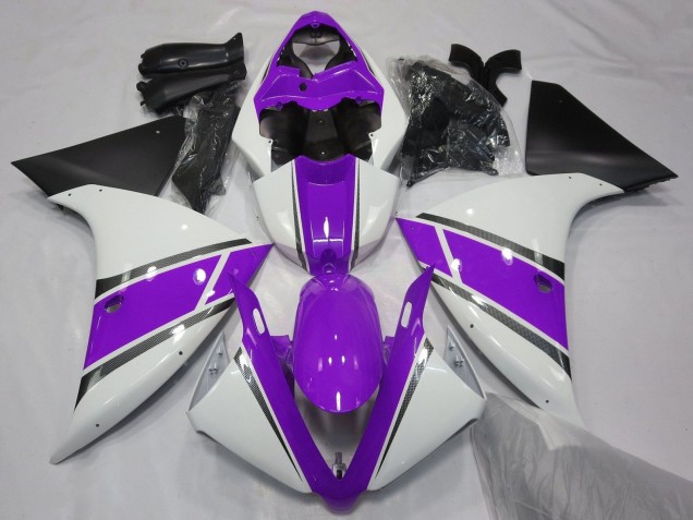 2012-2014 Yamaha YZF 1000 R1 Motorcycle Fairings - White Purple Matte Black Australia for Sale