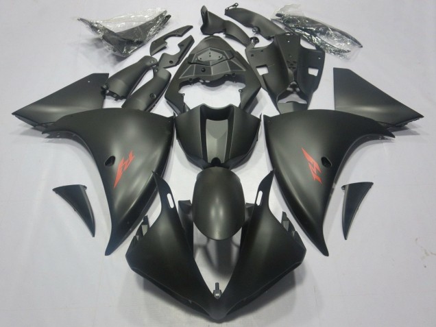 2012-2014 Yamaha YZF 1000 R1 Motorcycle Fairings - Matte Black Red Decal Australia for Sale