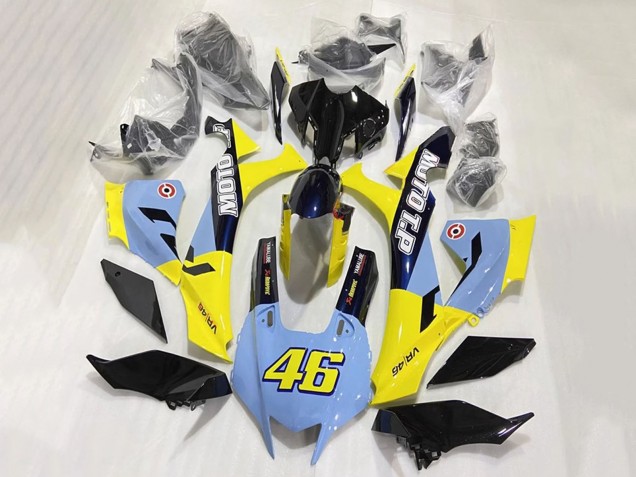 2020-2025 Yamaha YZF 1000 R1 Motorcycle Fairings - Blue Yellow Glossy Black Moto T.P 46 Australia for Sale