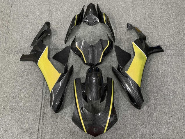 2020-2025 Yamaha YZF 1000 R1 Motorcycle Fairings - Faux Carbon Fiber Yellow Australia for Sale
