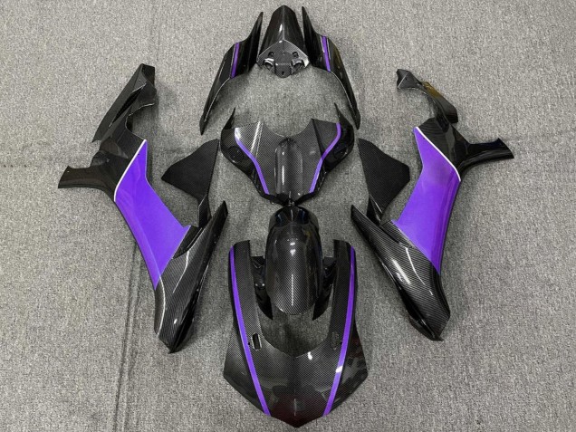 2020-2025 Yamaha YZF 1000 R1 Motorcycle Fairings - Faux Carbon Fiber Purple Australia for Sale