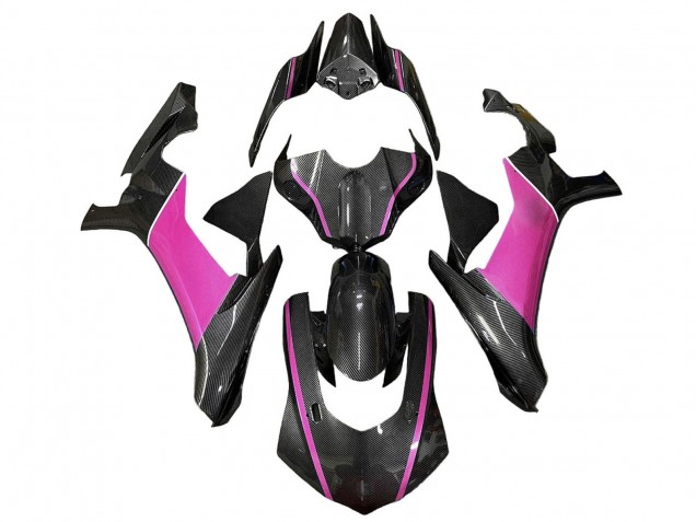 2020-2025 Yamaha YZF 1000 R1 Motorcycle Fairings - Faux Carbon Fiber Pink Australia for Sale