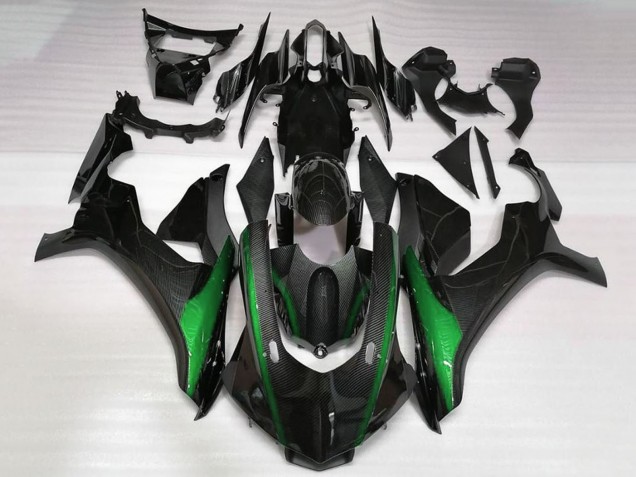 2020-2025 Yamaha YZF 1000 R1 Motorcycle Fairings - Faux Carbon Fiber Green Australia for Sale