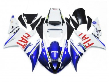 2002-2003 Yamaha YZF 1000 R1 Motorcycle Fairings - White Blue Red Fiat Motul Australia for Sale