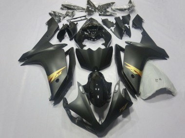 2007-2008 Yamaha YZF 1000 R1 Motorcycle Fairings - Glossy Black Matte Black Gold Decal Australia for Sale