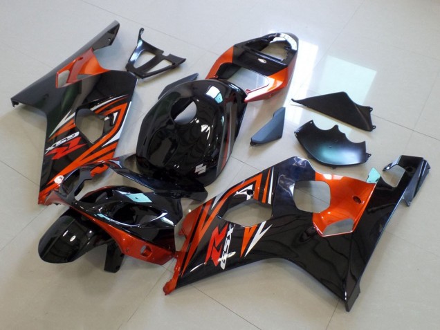 2004-2005 Suzuki GSXR 600 / GSXR 750 Motorcycle Fairings - Glossy Black Orange Australia for Sale