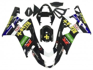 2004-2005 Suzuki GSXR 600 / GSXR 750 Motorcycle Fairings - Glossy Black Blue Green Yellow Rizla Australia for Sale