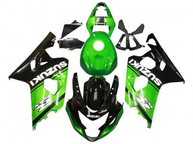 2004-2005 Suzuki GSXR 600 / GSXR 750 Motorcycle Fairings - Green Black White Australia for Sale