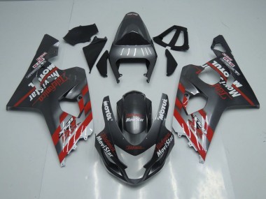 2004-2005 Suzuki GSXR 600 / GSXR 750 Motorcycle Fairings - Dark Grey Red Australia for Sale